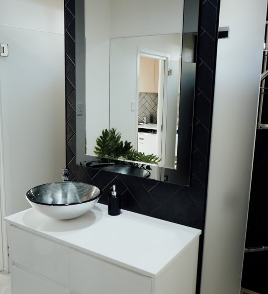 stunning small bathroom renovation black and white sink