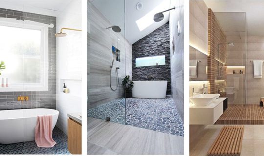 Three modern bathroom designs which feature a free standing bath