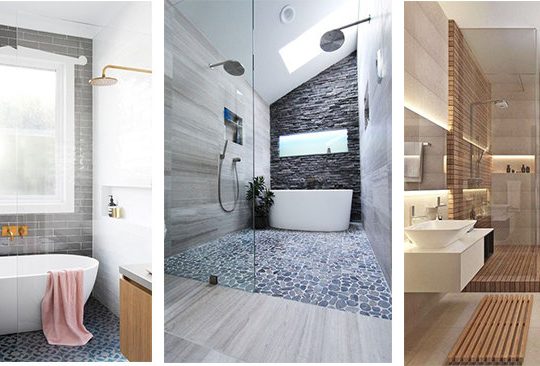 Three modern bathroom designs which feature a free standing bath