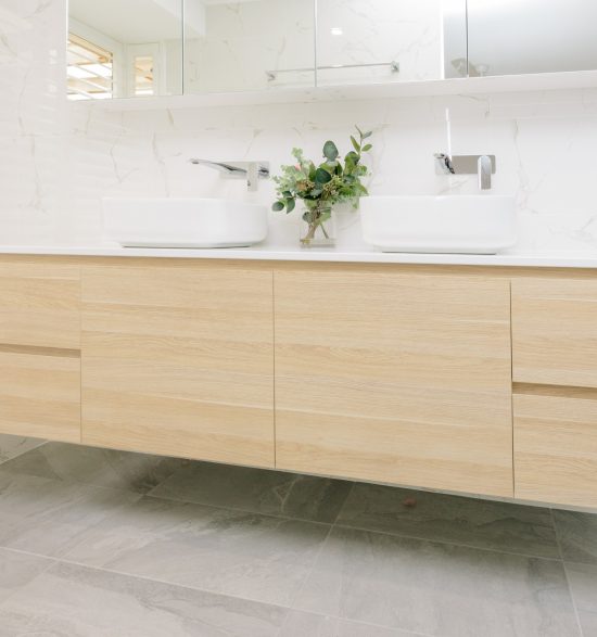 double sinks in a modern bathroom