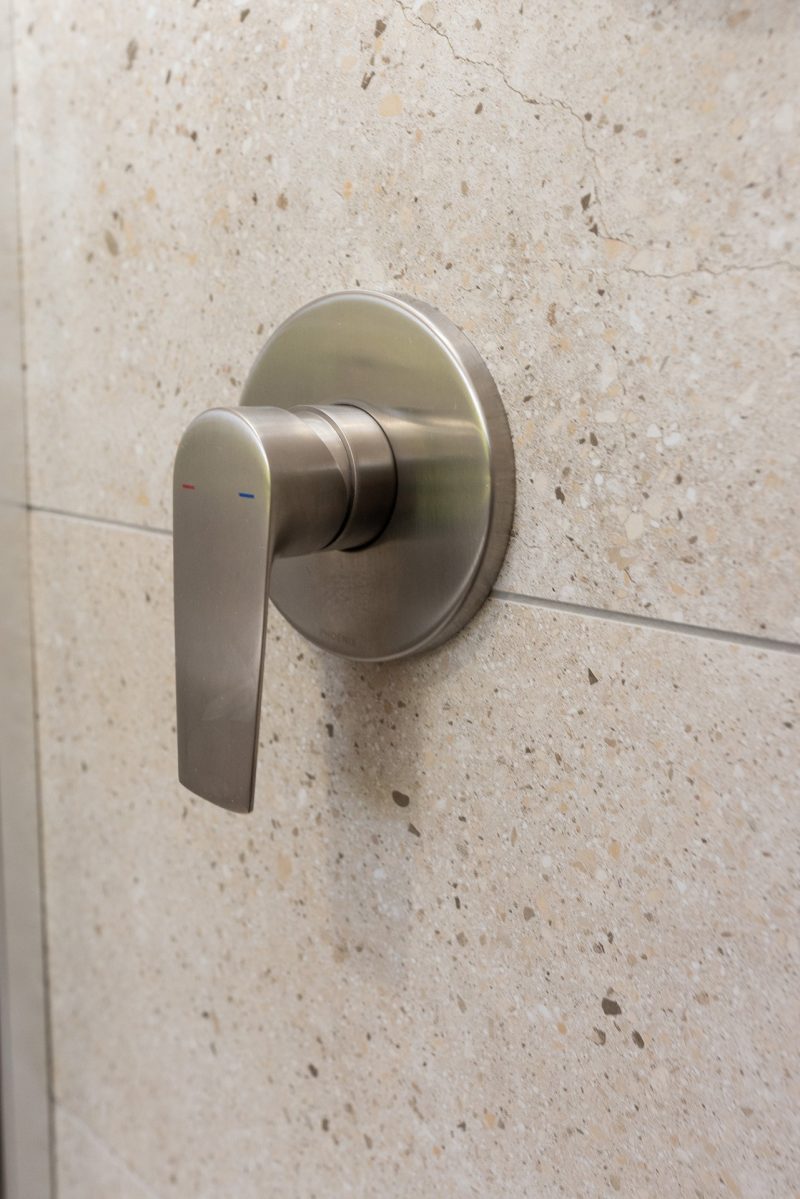 Lever tap in renovated bathroom by WA Assett