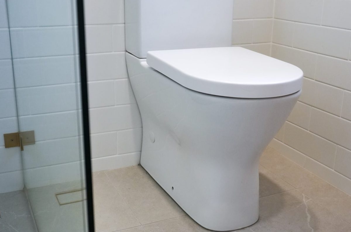 Nedlands CARRATHURS - 4 bathroom renovation, white toilet and white wall tile.
