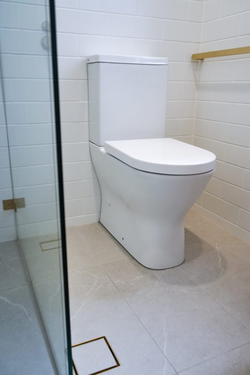 Nedlands CARRATHURS - 4 bathroom renovation, white toilet and white wall tile.