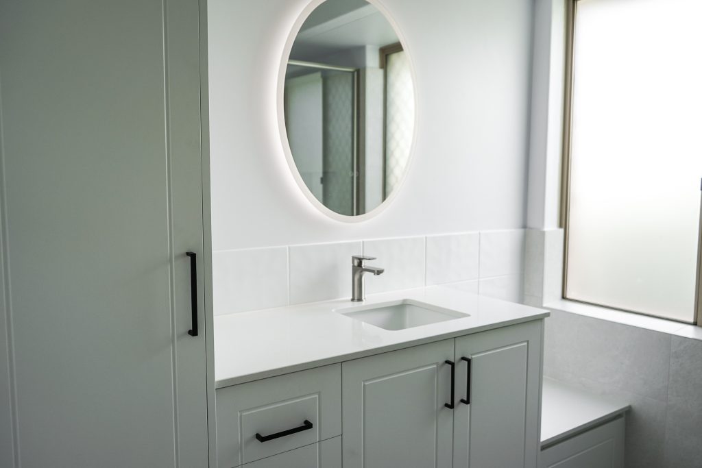 bathroom renovation Maylands NEWTON - floor standing vanity and storage
